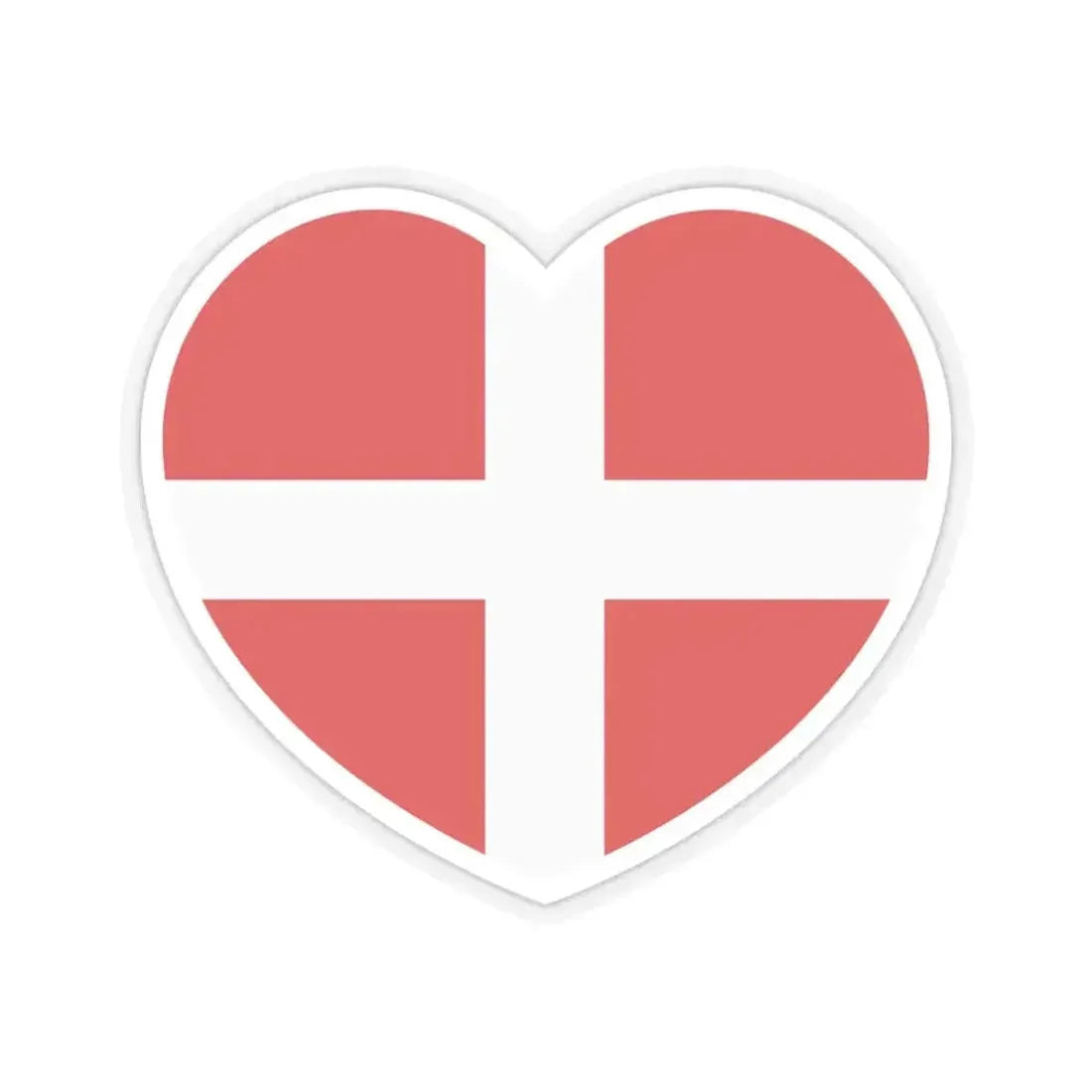 Heart Flag of the Sovereign Military Order of Malta - STICKER Vinyl Kiss-Cut Decal 3 Inch Transparent - The Sticker Space