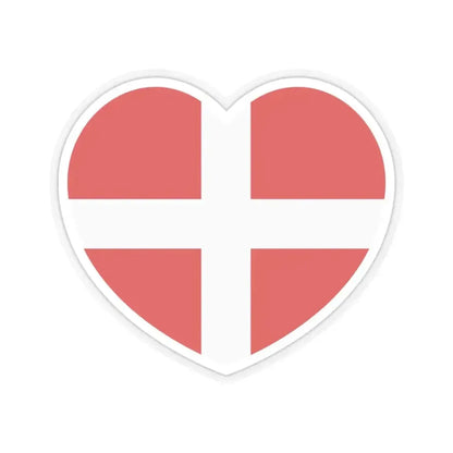 Heart Flag of the Sovereign Military Order of Malta - STICKER Vinyl Kiss-Cut Decal 3 Inch Transparent - The Sticker Space