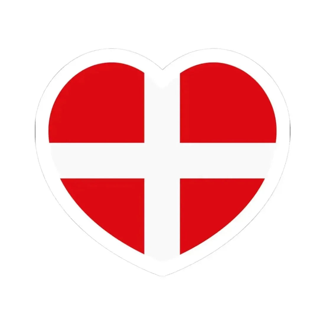 Heart Flag of the Sovereign Military Order of Malta - STICKER Vinyl Kiss-Cut Decal 3 Inch White - The Sticker Space