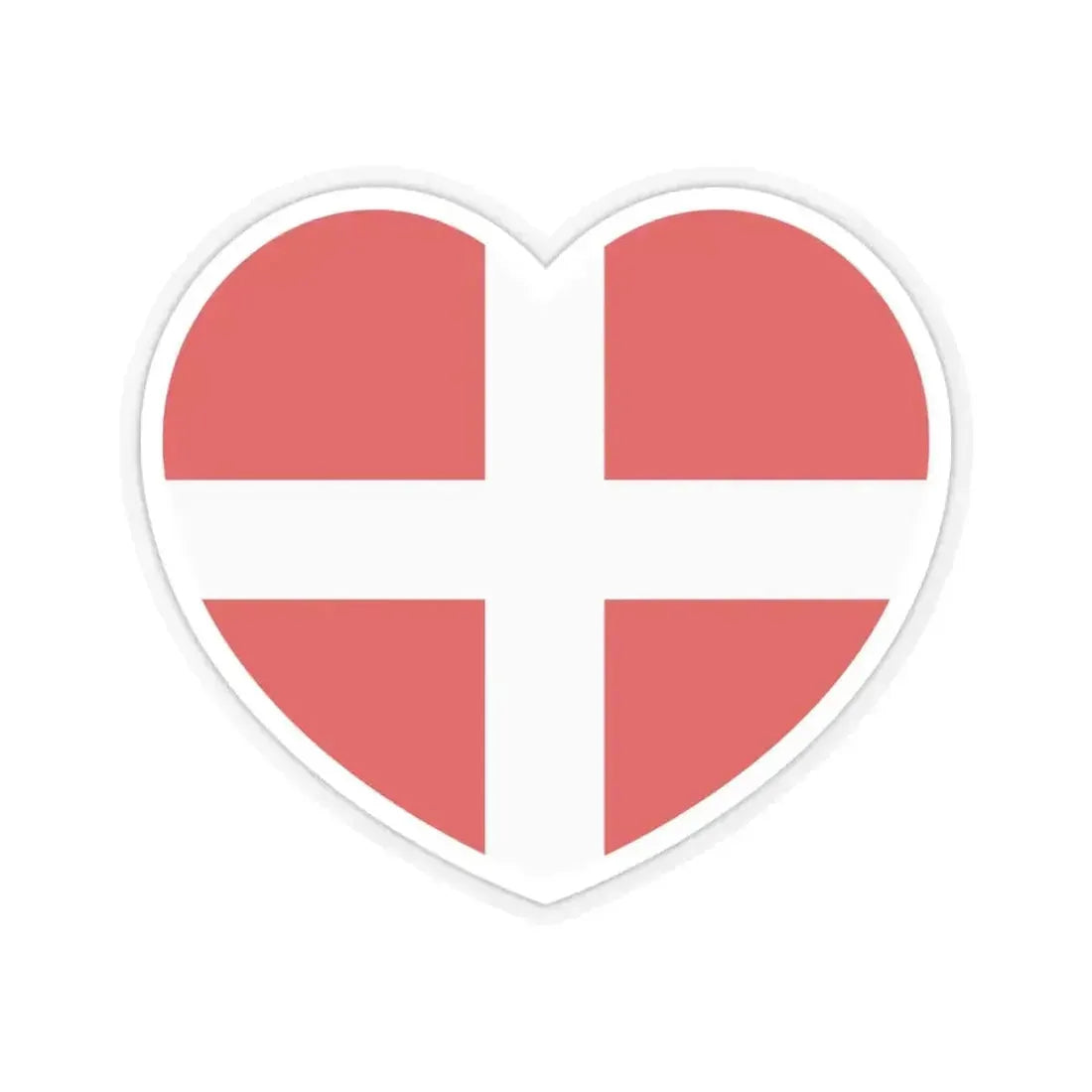 Heart Flag of the Sovereign Military Order of Malta - STICKER Vinyl Kiss-Cut Decal 4 Inch Transparent - The Sticker Space