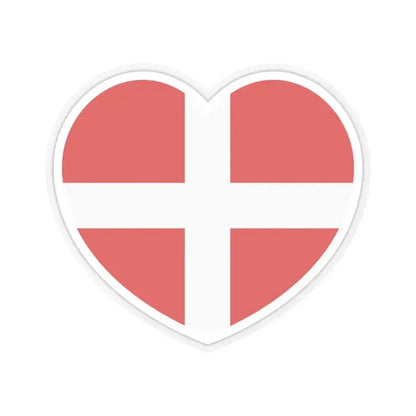 Heart Flag of the Sovereign Military Order of Malta - STICKER Vinyl Kiss-Cut Decal 4 Inch Transparent - The Sticker Space