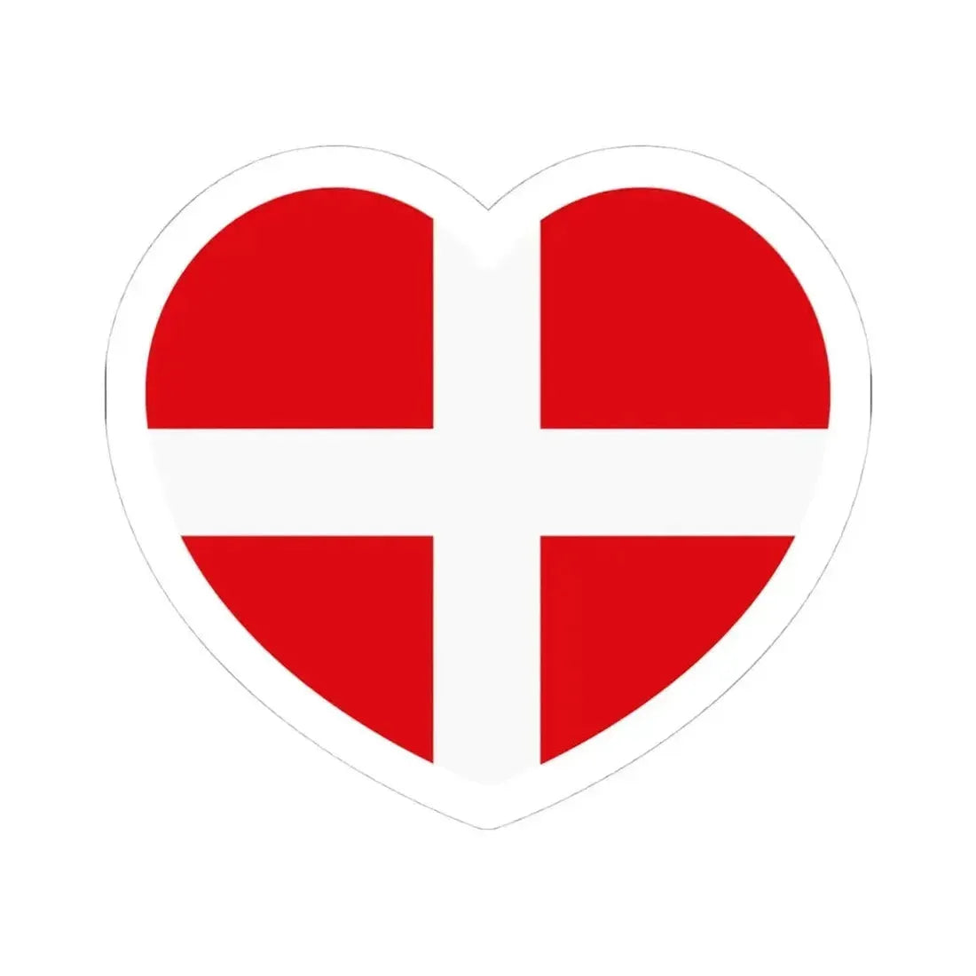 Heart Flag of the Sovereign Military Order of Malta - STICKER Vinyl Kiss-Cut Decal 4 Inch White - The Sticker Space