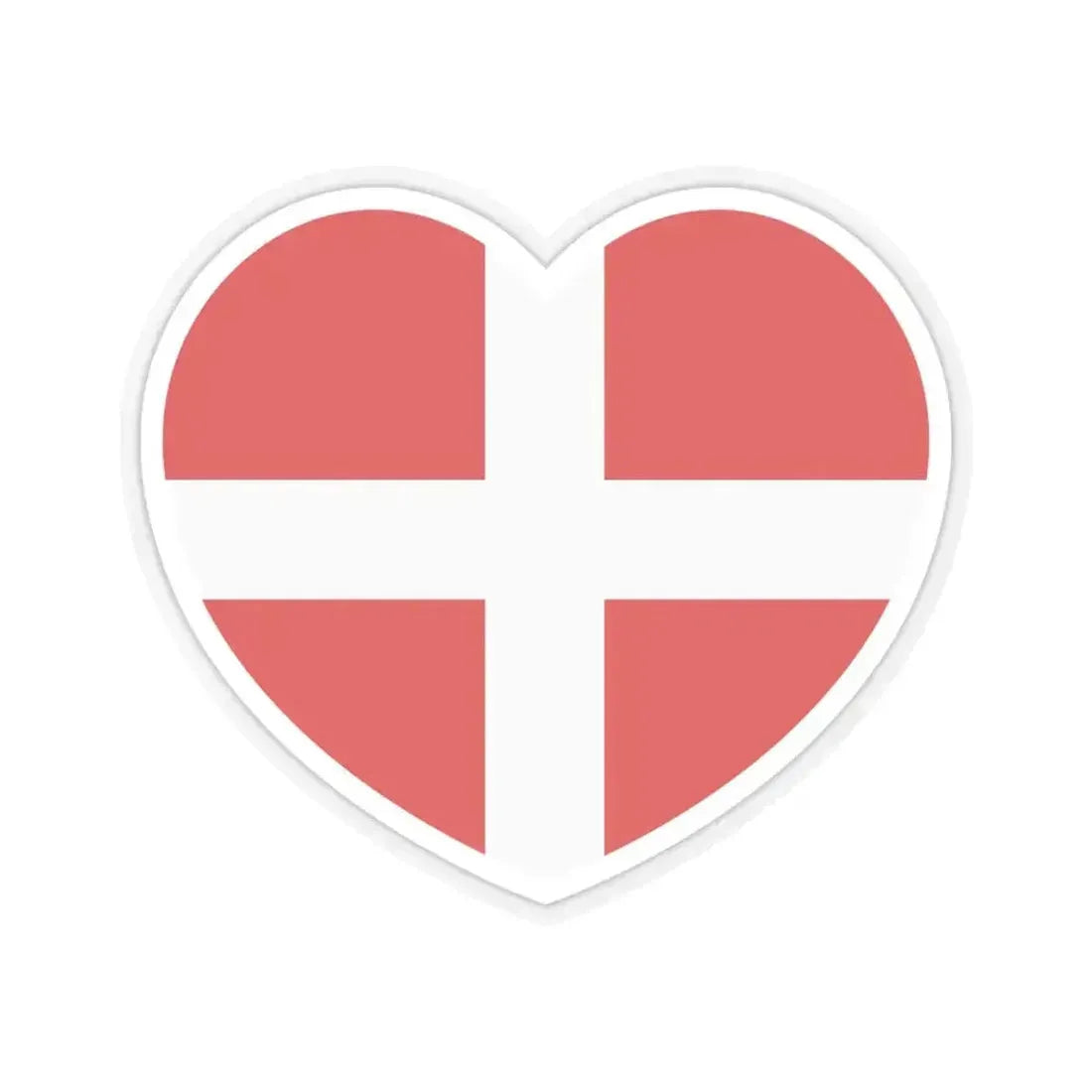Heart Flag of the Sovereign Military Order of Malta - STICKER Vinyl Kiss-Cut Decal 6 Inch Transparent - The Sticker Space