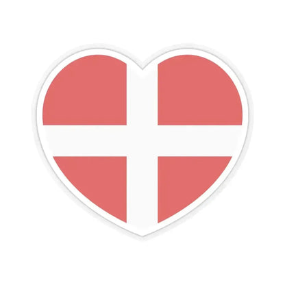 Heart Flag of the Sovereign Military Order of Malta - STICKER Vinyl Kiss-Cut Decal 6 Inch Transparent - The Sticker Space