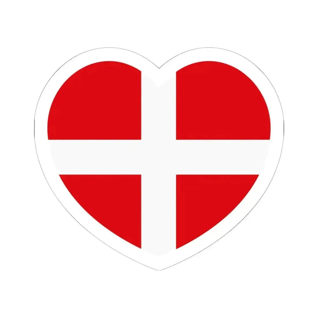 Heart Flag of the Sovereign Military Order of Malta - STICKER Vinyl Kiss-Cut Decal 6 Inch White - The Sticker Space