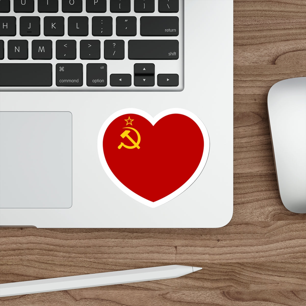 Heart Flag of the Soviet Union 1936-1955 - STICKER Vinyl Die-Cut Decal-The Sticker Space