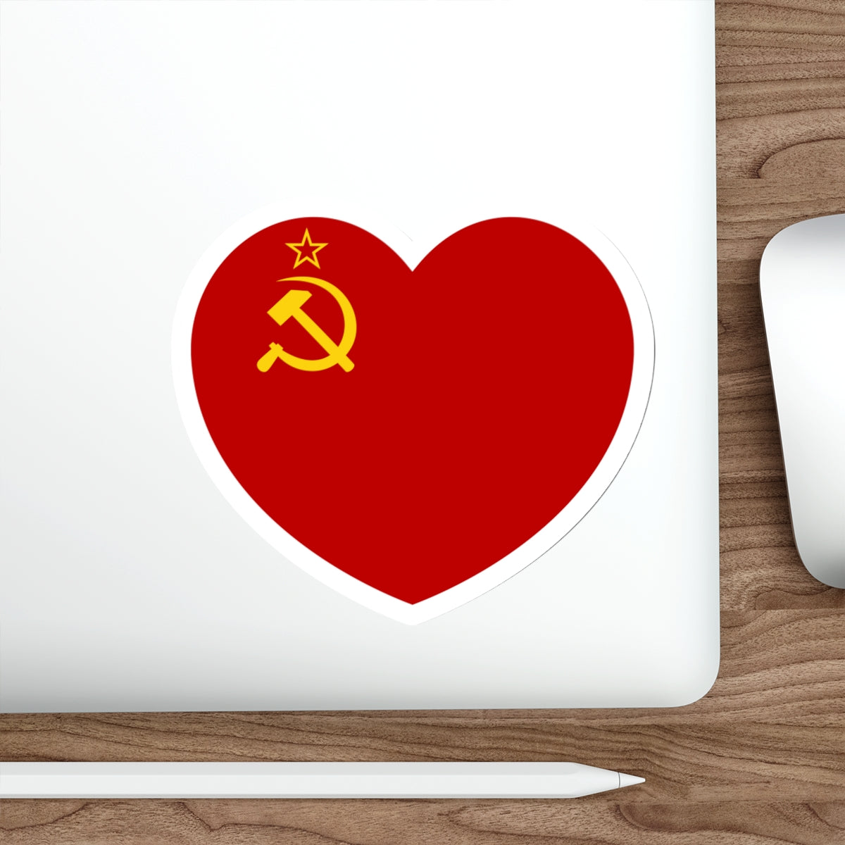 Heart Flag of the Soviet Union 1936-1955 - STICKER Vinyl Die-Cut Decal-The Sticker Space