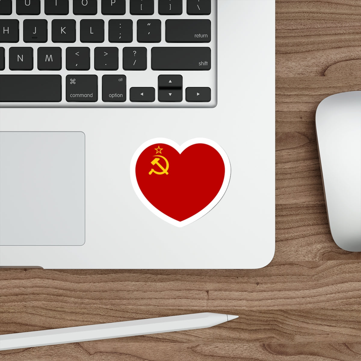 Heart Flag of the Soviet Union 1936-1955 - STICKER Vinyl Die-Cut Decal-The Sticker Space