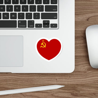 Heart Flag of the Soviet Union 1936-1955 - STICKER Vinyl Die-Cut Decal-The Sticker Space