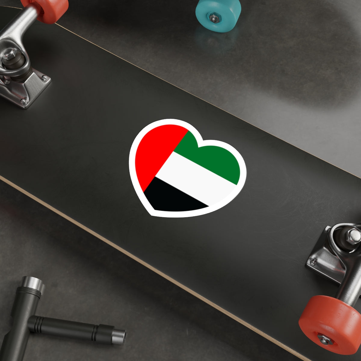 Heart Flag of the United Arab Emirates - STICKER Vinyl Die-Cut Decal-The Sticker Space