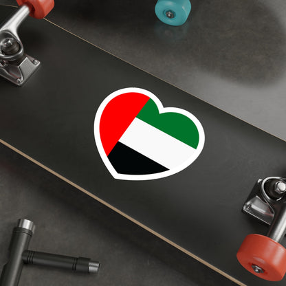 Heart Flag of the United Arab Emirates - STICKER Vinyl Die-Cut Decal-The Sticker Space