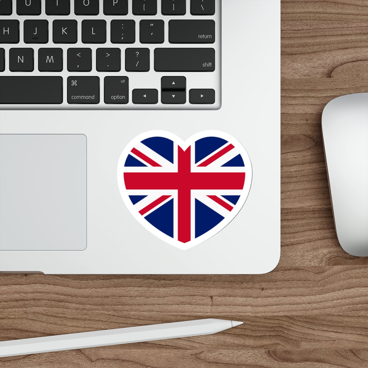 Heart Flag of the United Kingdom - STICKER Vinyl Die-Cut Decal-The Sticker Space