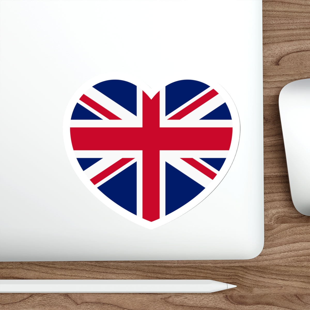 Heart Flag of the United Kingdom - STICKER Vinyl Die-Cut Decal-The Sticker Space