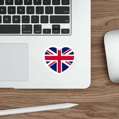 Heart Flag of the United Kingdom - STICKER Vinyl Die-Cut Decal-The Sticker Space