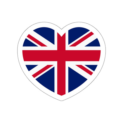 Heart Flag of the United Kingdom - STICKER Vinyl Die-Cut Decal-White-The Sticker Space