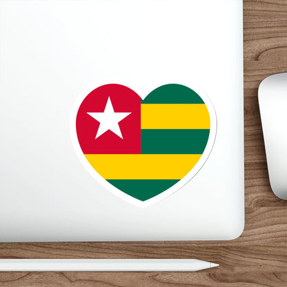 Heart Flag of Togo - STICKER Vinyl Die-Cut Decal-The Sticker Space