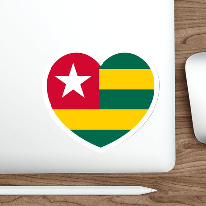 Heart Flag of Togo - STICKER Vinyl Die-Cut Decal-The Sticker Space