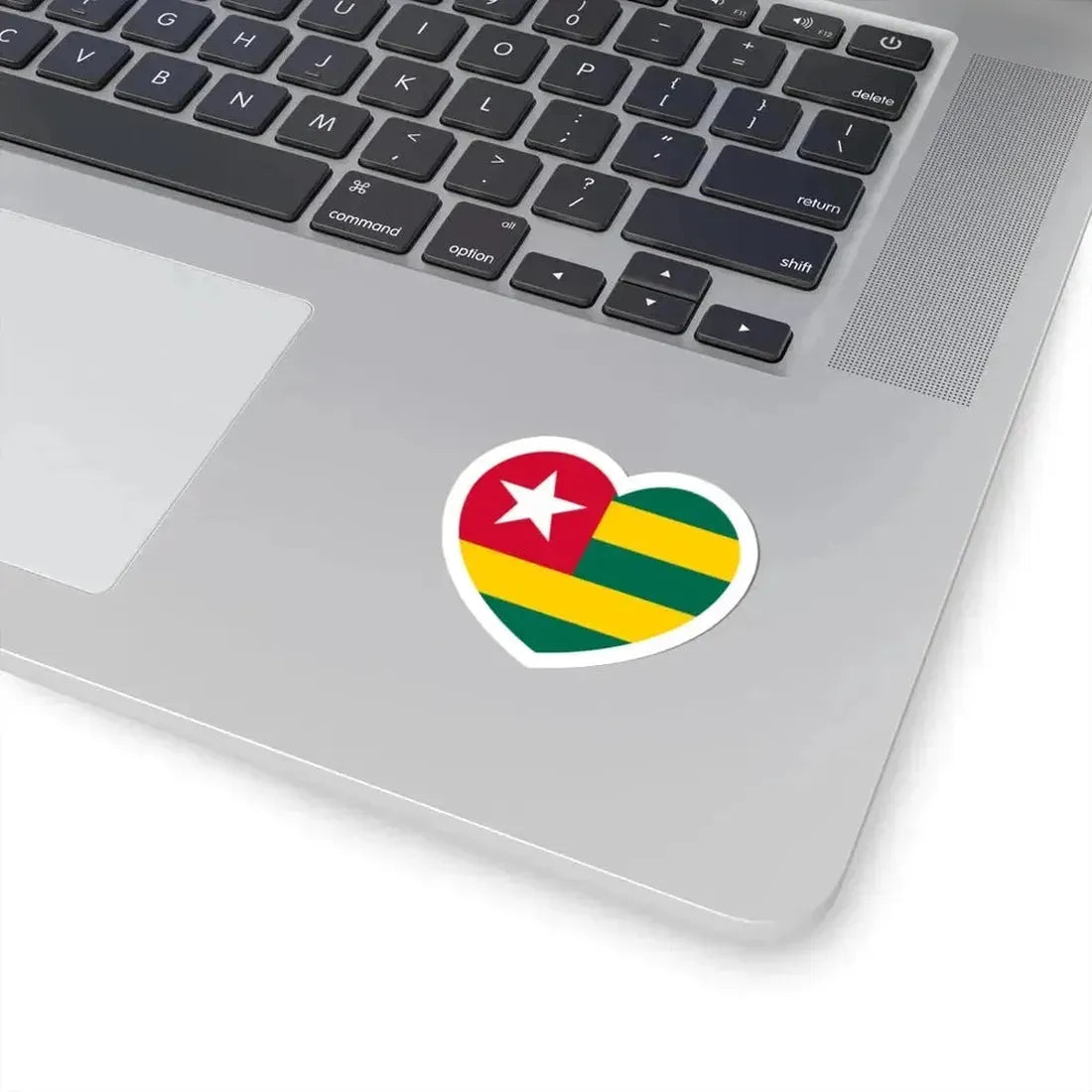 Heart Flag of Togo - STICKER Vinyl Kiss-Cut Decal - The Sticker Space