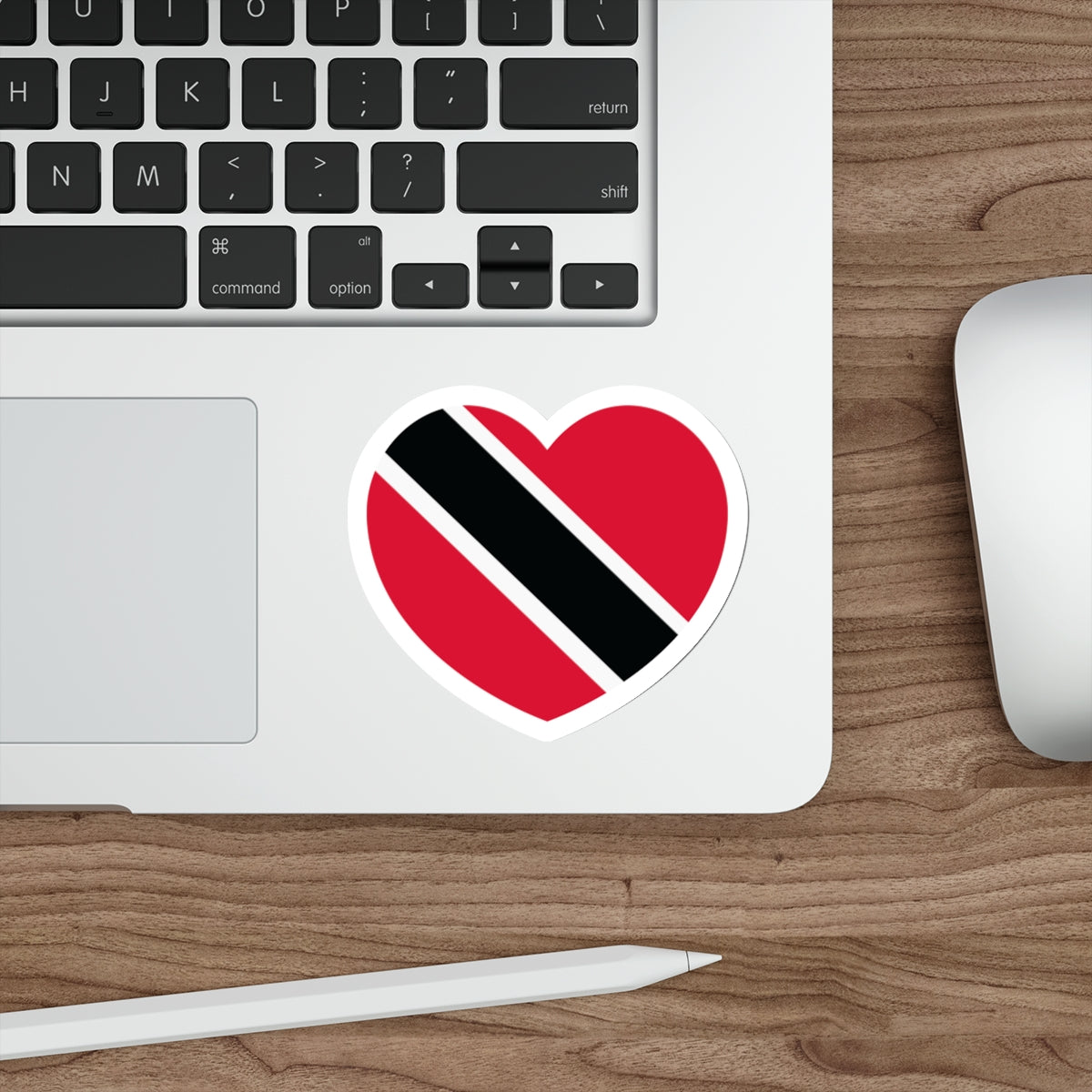 Heart Flag of Trinidad and Tobago - STICKER Vinyl Die-Cut Decal-The Sticker Space