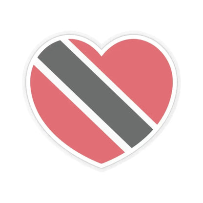Heart Flag of Trinidad and Tobago - STICKER Vinyl Kiss-Cut Decal 2 Inch Transparent - The Sticker Space