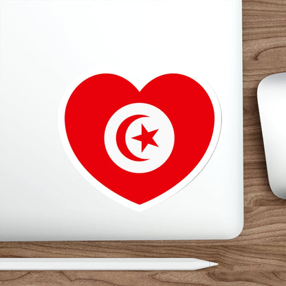 Heart Flag of Tunisia 1959-1999 - STICKER Vinyl Die-Cut Decal-The Sticker Space