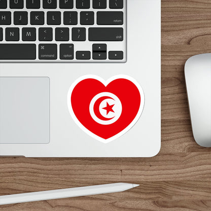 Heart Flag of Tunisia - STICKER Vinyl Die-Cut Decal-The Sticker Space