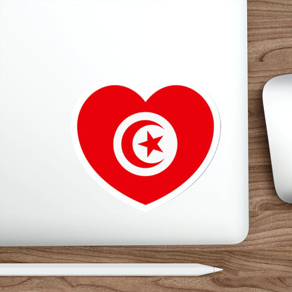 Heart Flag of Tunisia - STICKER Vinyl Die-Cut Decal-The Sticker Space