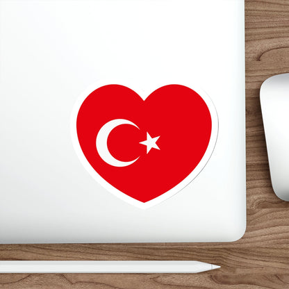 Heart Flag of Turkey - STICKER Vinyl Die-Cut Decal-The Sticker Space