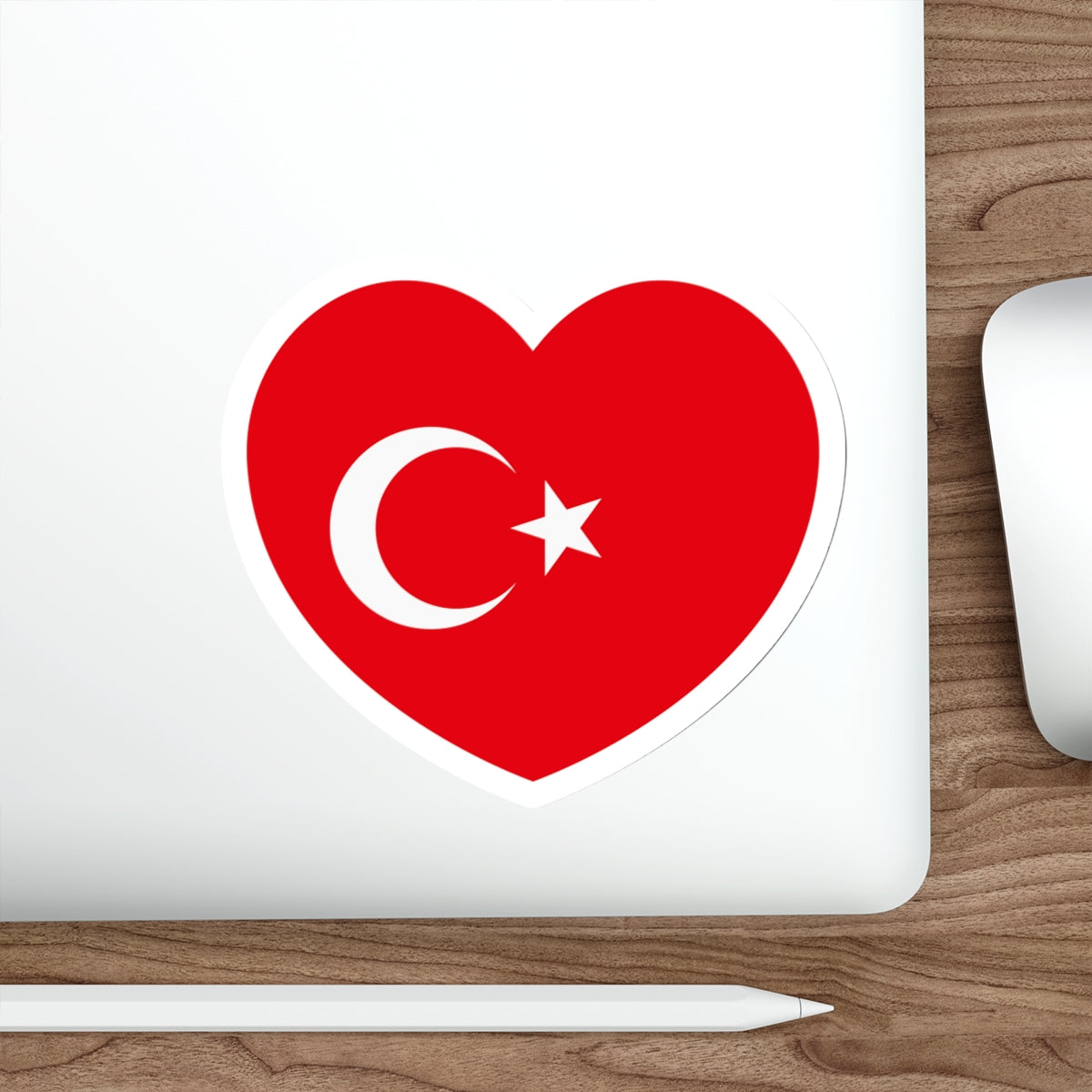 Heart Flag of Turkey - STICKER Vinyl Die-Cut Decal-The Sticker Space