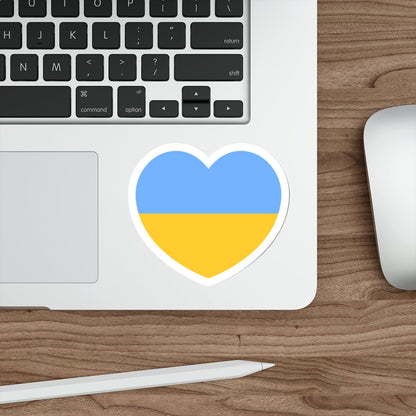 Heart Flag of Ukraine 1917-1921, 1991-1992 - STICKER Vinyl Die-Cut Decal-The Sticker Space