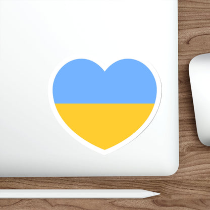 Heart Flag of Ukraine 1917-1921, 1991-1992 - STICKER Vinyl Die-Cut Decal-The Sticker Space