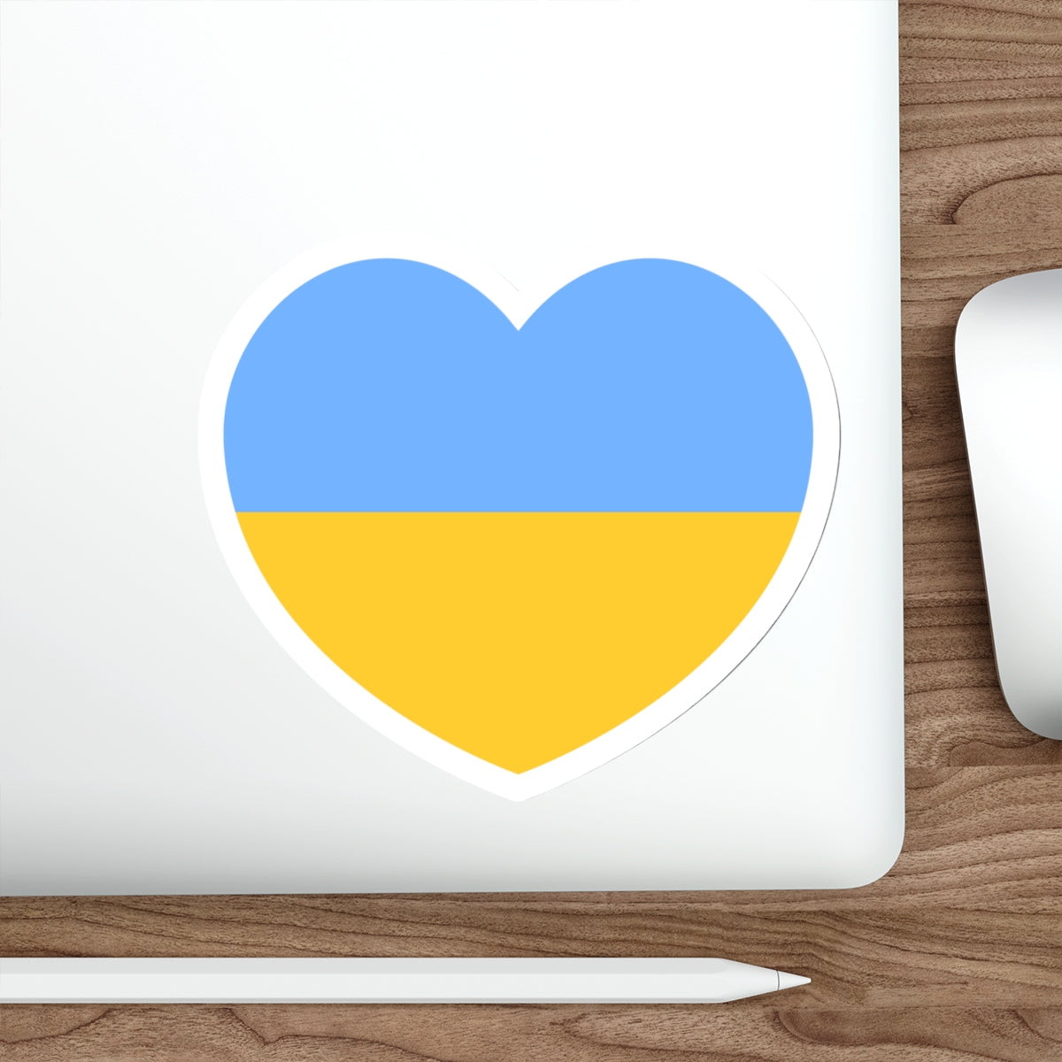 Heart Flag of Ukraine 1917-1921, 1991-1992 - STICKER Vinyl Die-Cut Decal-The Sticker Space