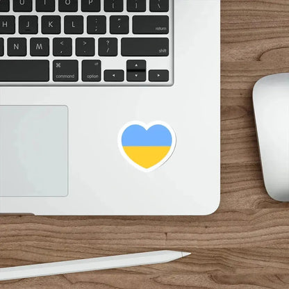 Heart Flag of Ukraine 1917-1921, 1991-1992 - STICKER Vinyl Die-Cut Decal - The Sticker Space