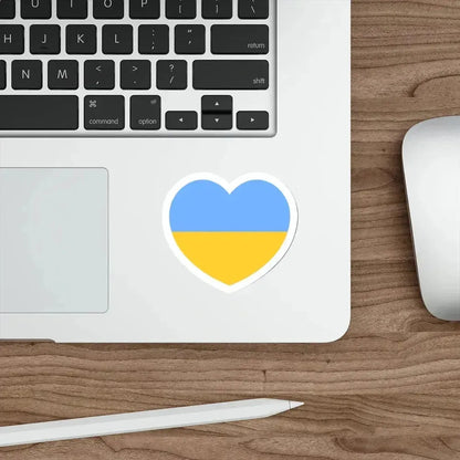Heart Flag of Ukraine 1917-1921, 1991-1992 - STICKER Vinyl Die-Cut Decal - The Sticker Space