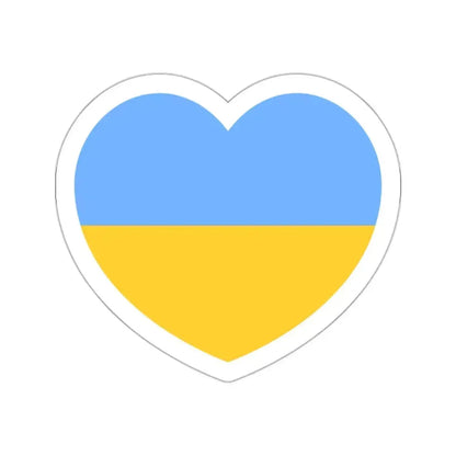 Heart Flag of Ukraine 1917-1921, 1991-1992 - STICKER Vinyl Die-Cut Decal White Die-Cut 2 Inch - The Sticker Space