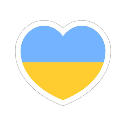 Heart Flag of Ukraine 1917-1921, 1991-1992 - STICKER Vinyl Die-Cut Decal-White-The Sticker Space