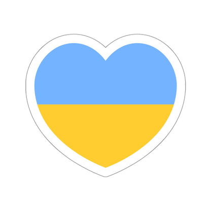 Heart Flag of Ukraine 1917-1921, 1991-1992 - STICKER Vinyl Die-Cut Decal-White-The Sticker Space