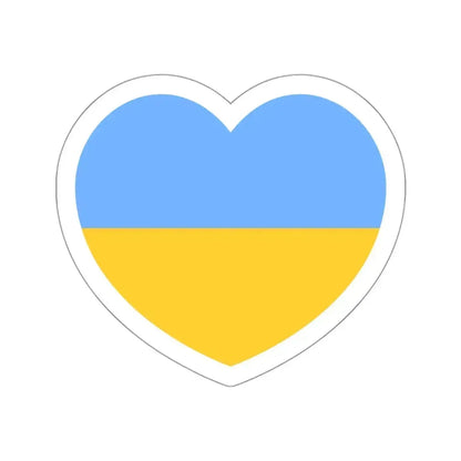 Heart Flag of Ukraine 1917-1921, 1991-1992 - STICKER Vinyl Die-Cut Decal White Die-Cut 3 Inch - The Sticker Space
