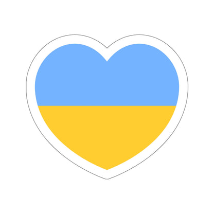 Heart Flag of Ukraine 1917-1921, 1991-1992 - STICKER Vinyl Die-Cut Decal-White-The Sticker Space