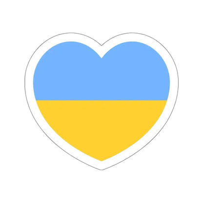 Heart Flag of Ukraine 1917-1921, 1991-1992 - STICKER Vinyl Die-Cut Decal White Die-Cut 4 Inch - The Sticker Space