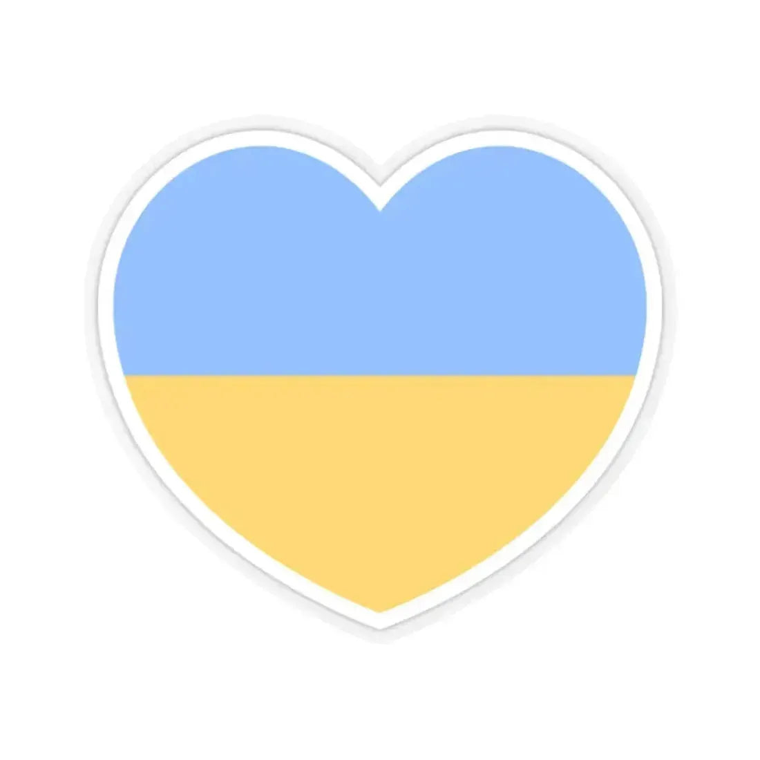 Heart Flag of Ukraine 1917-1921, 1991-1992 - STICKER Vinyl Kiss-Cut Decal 2 Inch Transparent - The Sticker Space