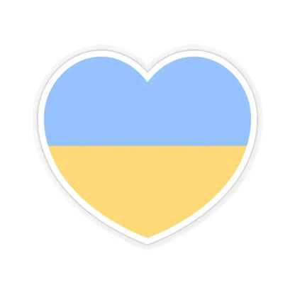 Heart Flag of Ukraine 1917-1921, 1991-1992 - STICKER Vinyl Kiss-Cut Decal 2 Inch Transparent - The Sticker Space