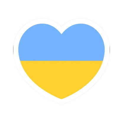 Heart Flag of Ukraine 1917-1921, 1991-1992 - STICKER Vinyl Kiss-Cut Decal 2 Inch White - The Sticker Space