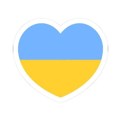 Heart Flag of Ukraine 1917-1921, 1991-1992 - STICKER Vinyl Kiss-Cut Decal 3 Inch White - The Sticker Space