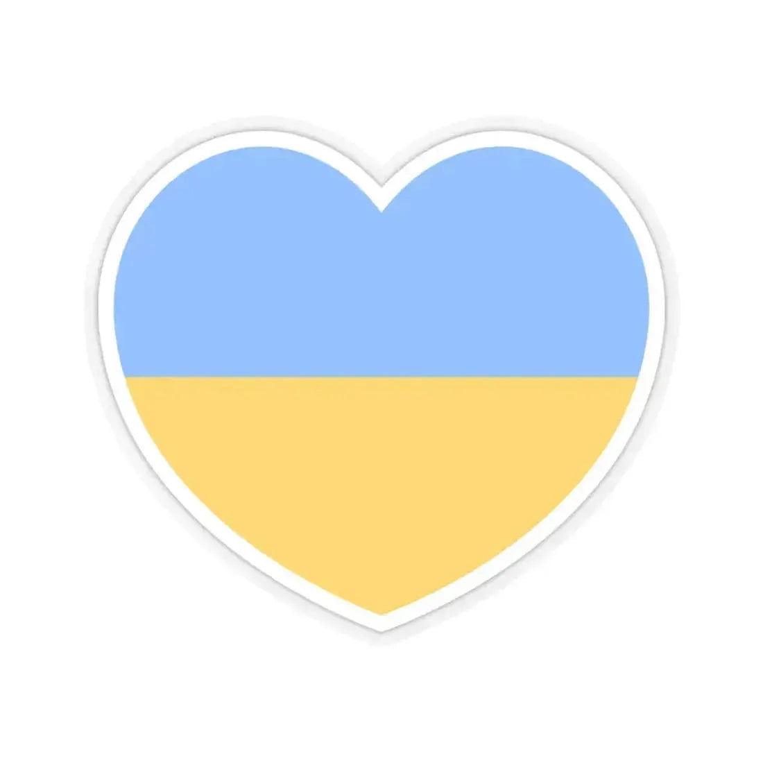 Heart Flag of Ukraine 1917-1921, 1991-1992 - STICKER Vinyl Kiss-Cut Decal 4 Inch Transparent - The Sticker Space