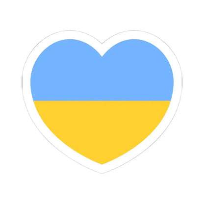 Heart Flag of Ukraine 1917-1921, 1991-1992 - STICKER Vinyl Kiss-Cut Decal 4 Inch White - The Sticker Space