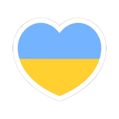 Heart Flag of Ukraine 1917-1921, 1991-1992 - STICKER Vinyl Kiss-Cut Decal 6 Inch White - The Sticker Space