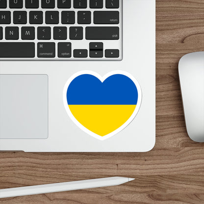 Heart Flag of Ukraine - STICKER Vinyl Die-Cut Decal-The Sticker Space