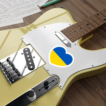 Heart Flag of Ukraine - STICKER Vinyl Die-Cut Decal-The Sticker Space