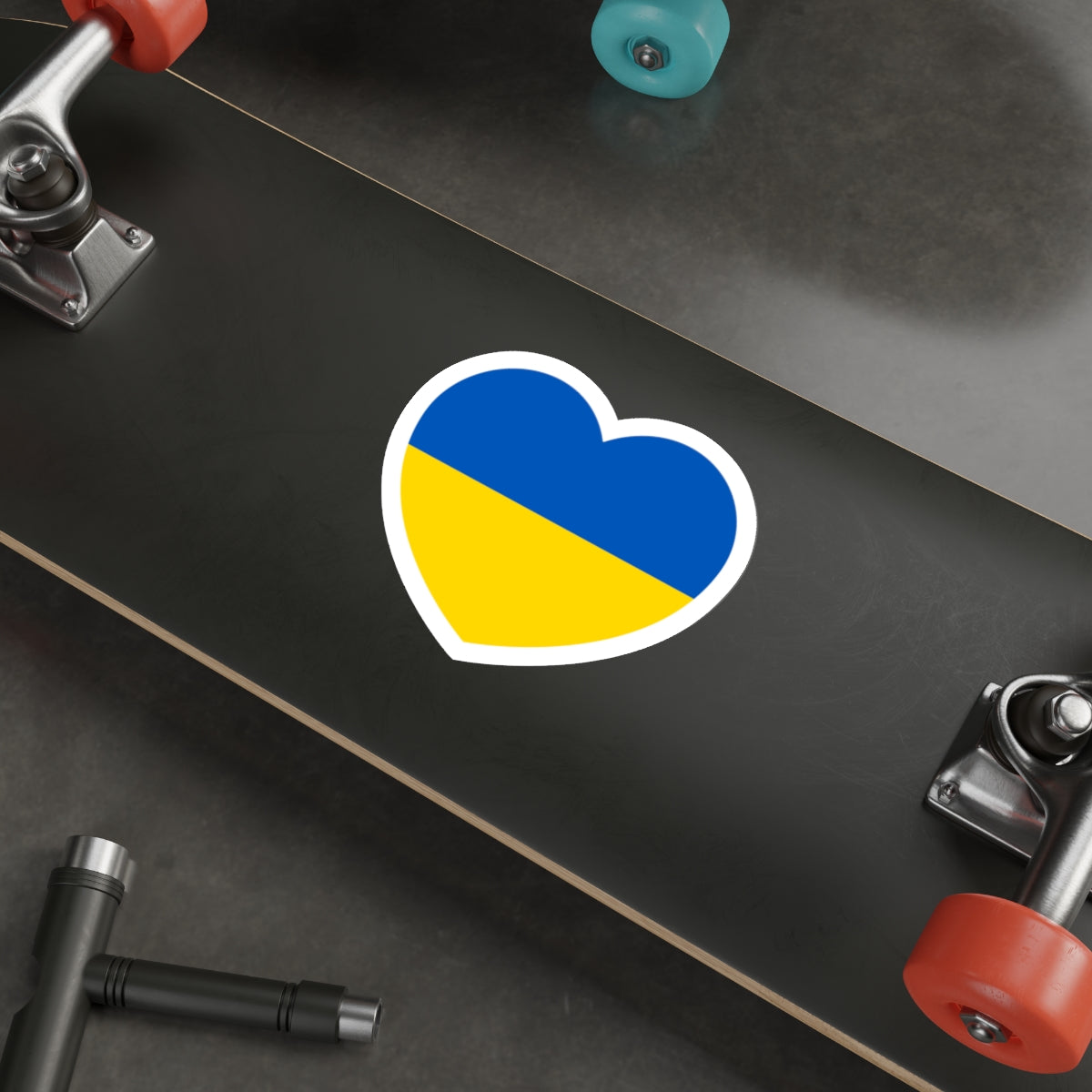 Heart Flag of Ukraine - STICKER Vinyl Die-Cut Decal-The Sticker Space